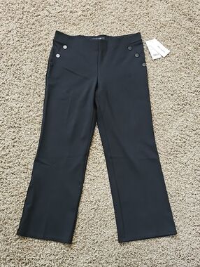 NWT Chloe + Jasmine Dress Pants Pull On Stretch XL Black Slacks Trousers